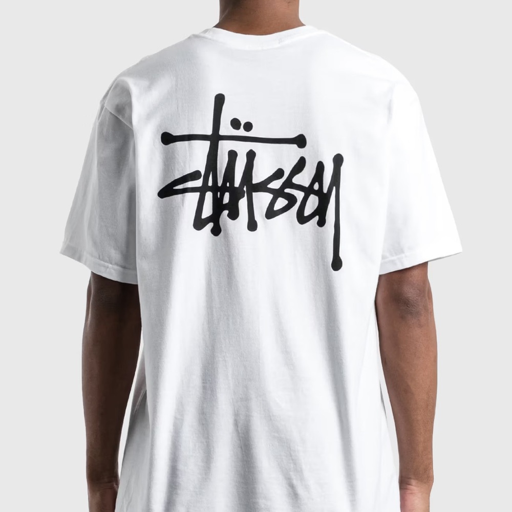 Stussy White Graphic Tee